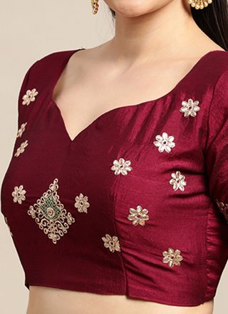 Maroon Rangoli Classic Sari
