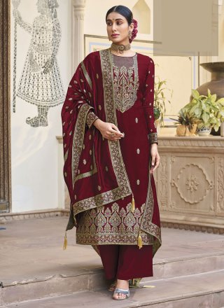 Buy Pink Silk Fabric Partywear Churidar Salwar Kameez Online - SALA2115 |  Appelle Fashion