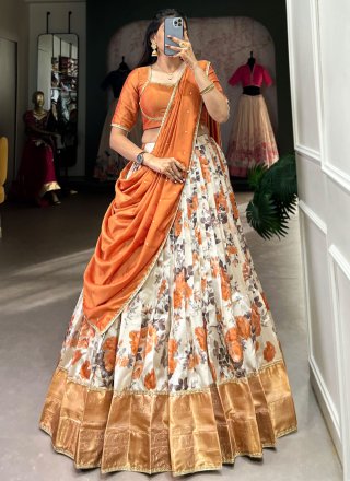 Indian pakistani banarsi lehenga saree orangr salwar fashion orange lehenga