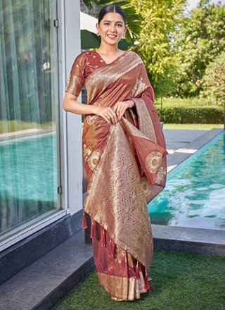 Mauve Shimmer Trendy Saree