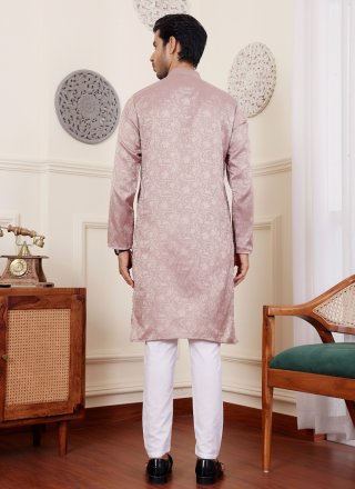 Mauve Silk Kurta Pyjama