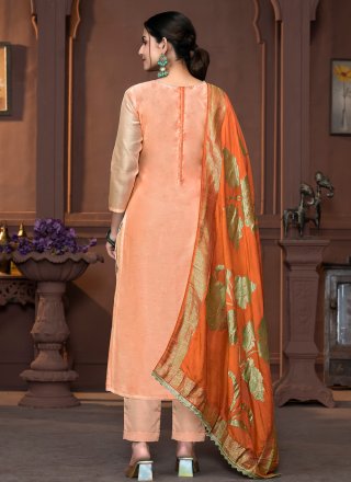 Modal Pant Style Suit with Hand and Woven Work