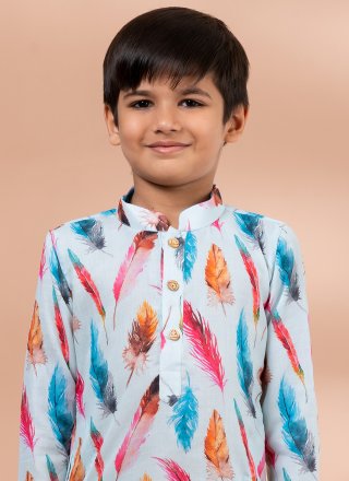 Modern Multi Colour Cotton Kurta Pyjama