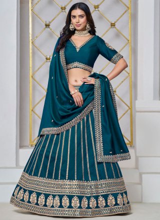 Morpeach Art Silk Lehenga Choli with