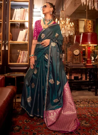 Morpeach Satin Classic Sari