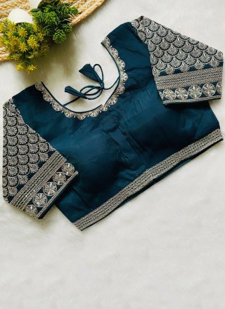 Morpeach Silk Blouse with Embroidered Work