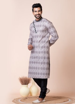 Multi Colour Cotton Kurta Pyjama
