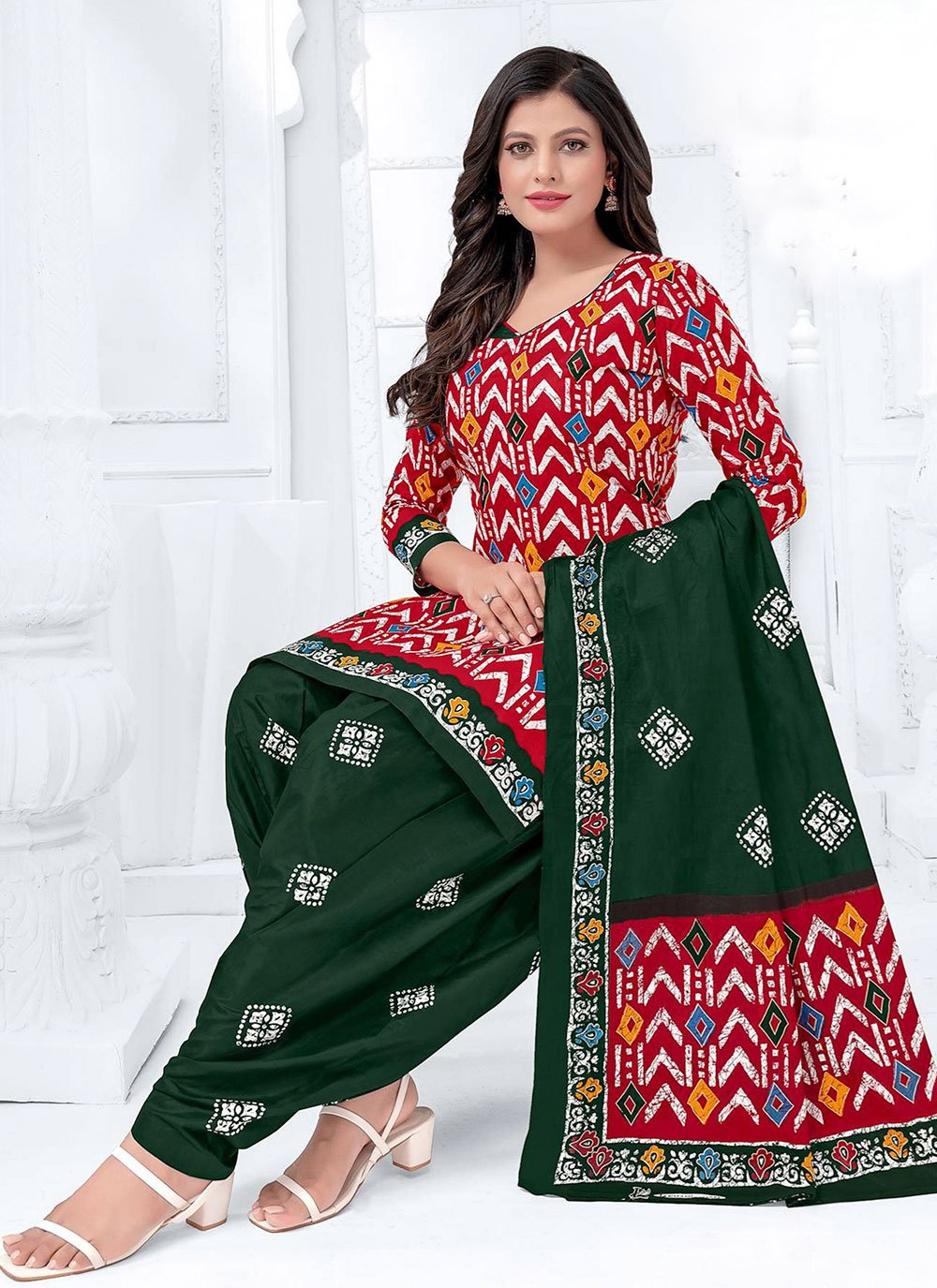 Lowest Price | Cream Patiala Chanderi Cotton Dori Work Salwar Kameez and  Cream Patiala Chanderi Cotton Dori Work Salwar Suit Online Shopping