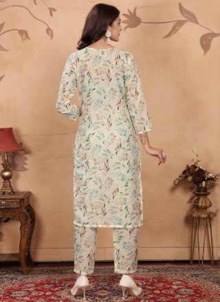 Multi Colour Cotton Print Work Casual Kurti for Casual