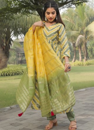 Multi Colour Poly Cotton Readymade Salwar Suit
