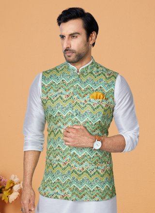 Multi Colour Polyester Nehru Jackets