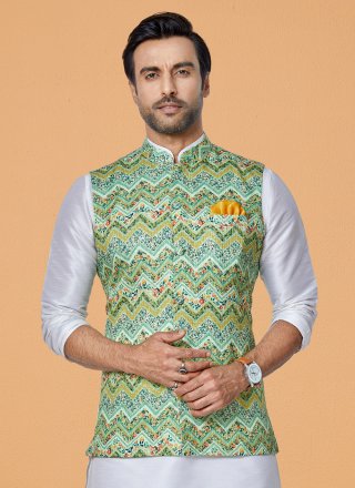 Multi Colour Polyester Nehru Jackets