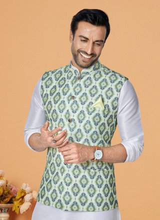 Multi Colour Polyester Nehru Jackets with Embroidered Work for Ceremonial