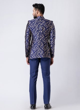 Multi Colour Polyester Plain Work Jodhpuri Suit for Ceremonial