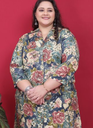Multi Colour Rayon Designer Kurti