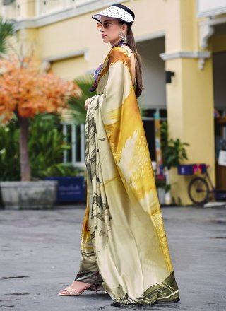 Multi Colour Satin Trendy Saree