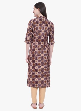 Multi Colour Viscose Casual Kurti