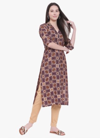 Multi Colour Viscose Casual Kurti
