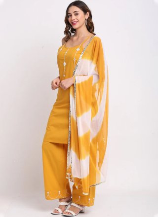 Mustard Cotton Salwar Suit