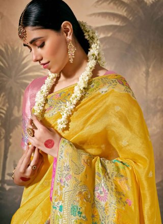 Mustard Silk Classic Sari