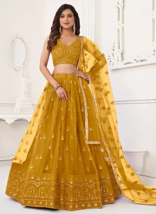 Party Wear Yellow Lehenga Choli With 12 Meter Flair Wedding Lehenga Choli  Party Wear Lehenga,bollywood Style Party Trend for Women Indian - Etsy