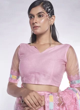Net Classic Sari In Pink