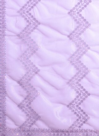 Net Contemporary Saree In Lavender