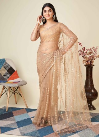 Light beige Cotton saree - SRU14816