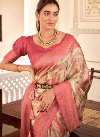 Nylon Contemporary Saree with Fancy Work
