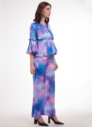 Observable Multi Colour Satin Designer Kurti with Print Work