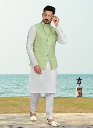 Light green 2024 kurta white pajama