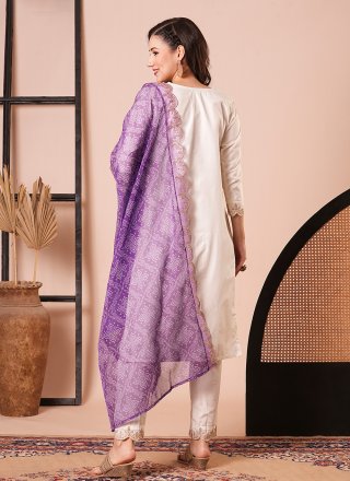 Off White Silk Salwar Suit