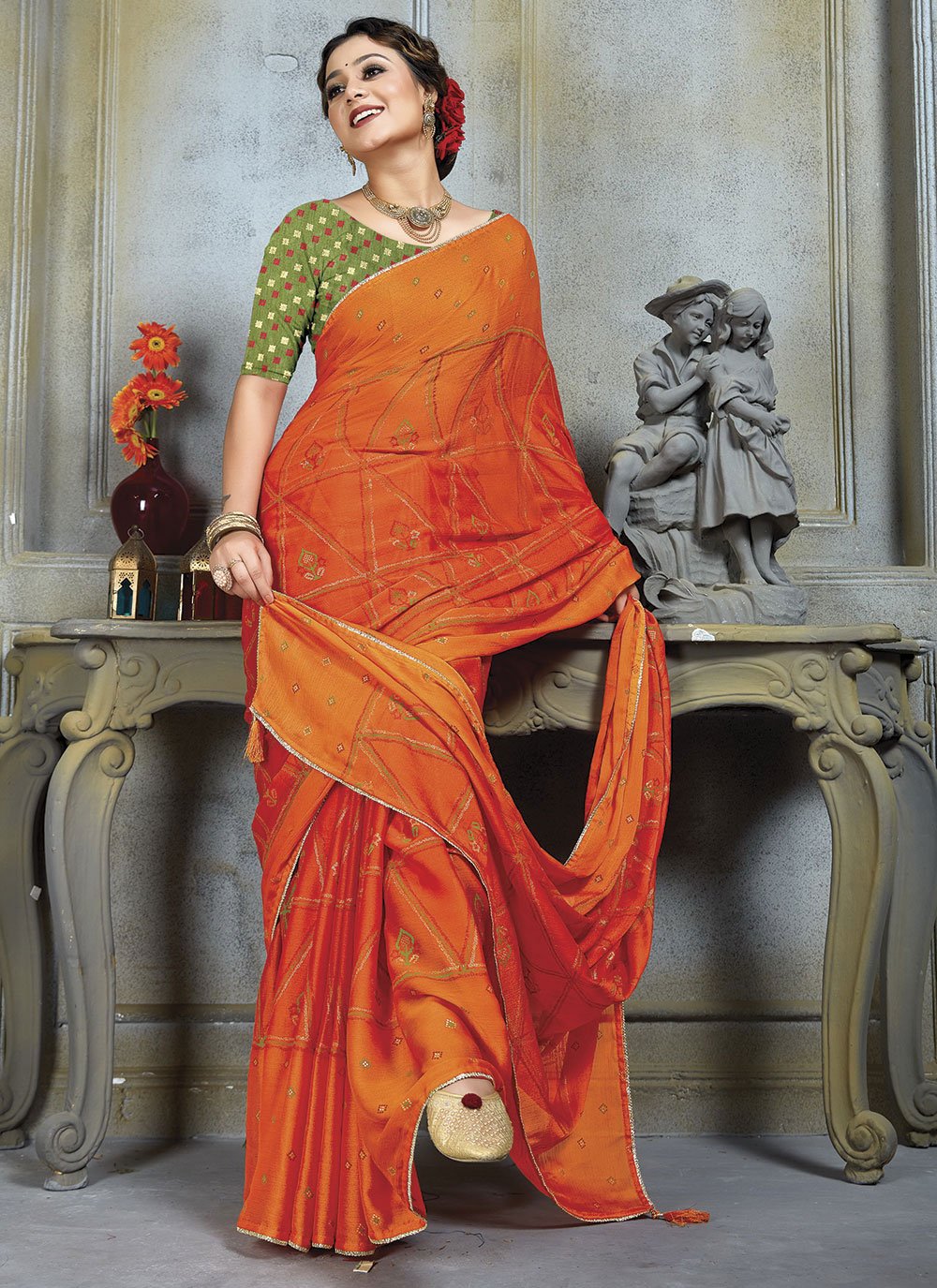 Chiffon Sarees - Shop for Pure Chiffon Sarees Online | Taneira