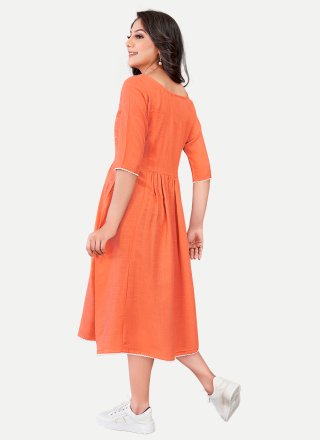 Orange Cotton Designer