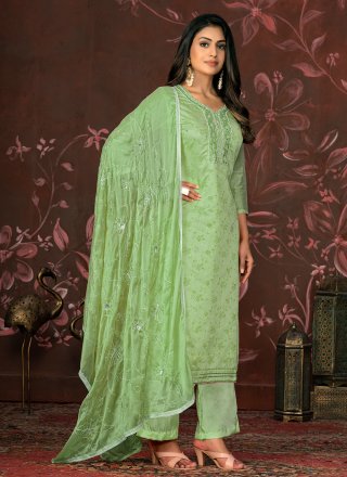 Organza Designer In Green