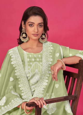 Organza Designer with Woven Work