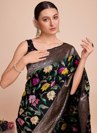 Paithni Contemporary Saree In Black