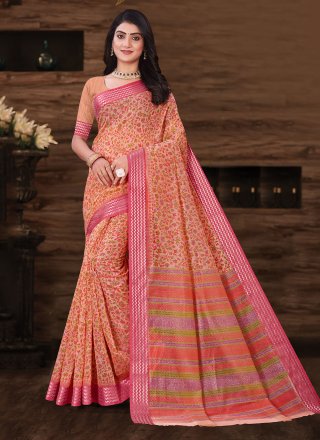 Buy Peach Sarees for Women by SHAILY Online | Ajio.com