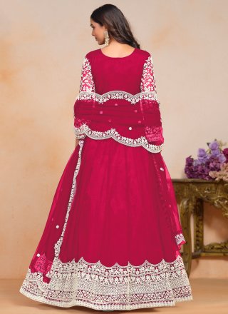 Perfect Rani Net Salwar Suit with Embroidered Work