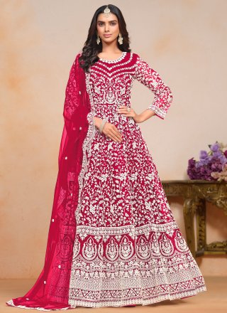 Perfect Rani Net Salwar Suit with Embroidered Work