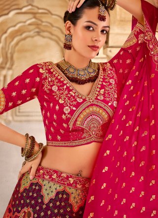 Picturesque Multi Colour Banarasi Silk Lehenga Choli