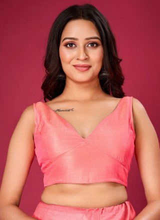 Pink Art Silk Blouse