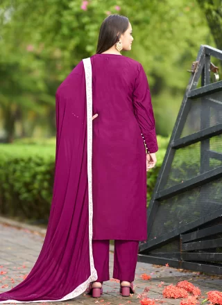 Pink Art Silk Salwar Suit