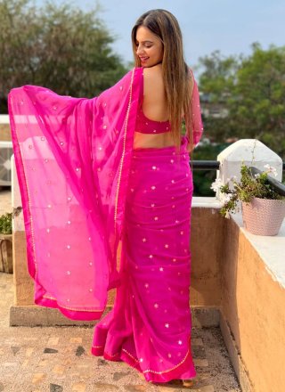 Pink Banglori Silk Classic Sari