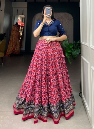 Women's Cotton Crop Top Koti Co-ord Set with Stitched Lehenga for Party  Wear | eBay