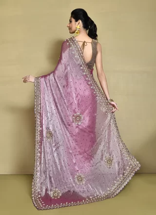 Pink JIMMY CHU Contemporary Sari