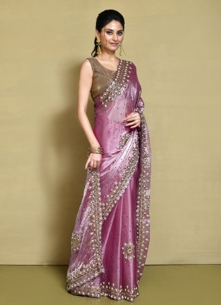 Pink JIMMY CHU Contemporary Sari