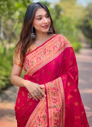 Pink Paithni Traditional Saree