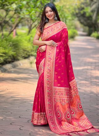 Pink Paithni Traditional Saree