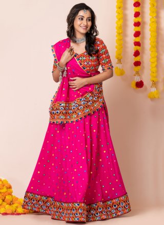 Pink Rayon Lehenga Choli